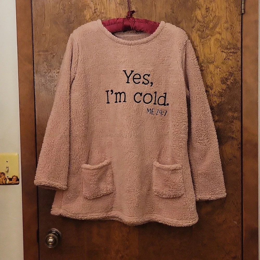 Oversized sherpalike pullover top M NWOT - Picture 5 of 7